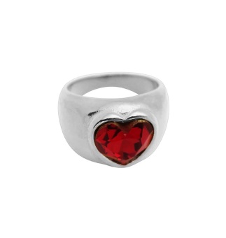 Wos Red Amore Ring Silver